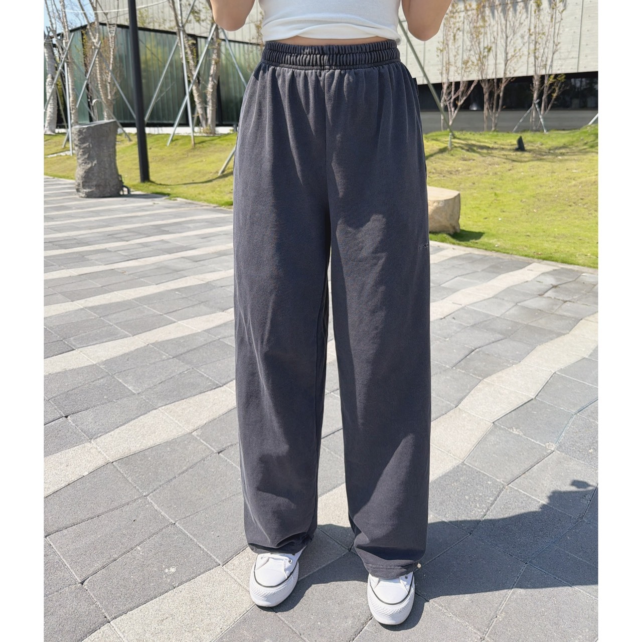 ［預購］🔥03.25春夏新品］💥闆娘連穿5天！！］🇰🇷正韓高腰抽繩鬆緊腰兩穿水洗棉褲（有口袋/可變縮口褲/兩色）