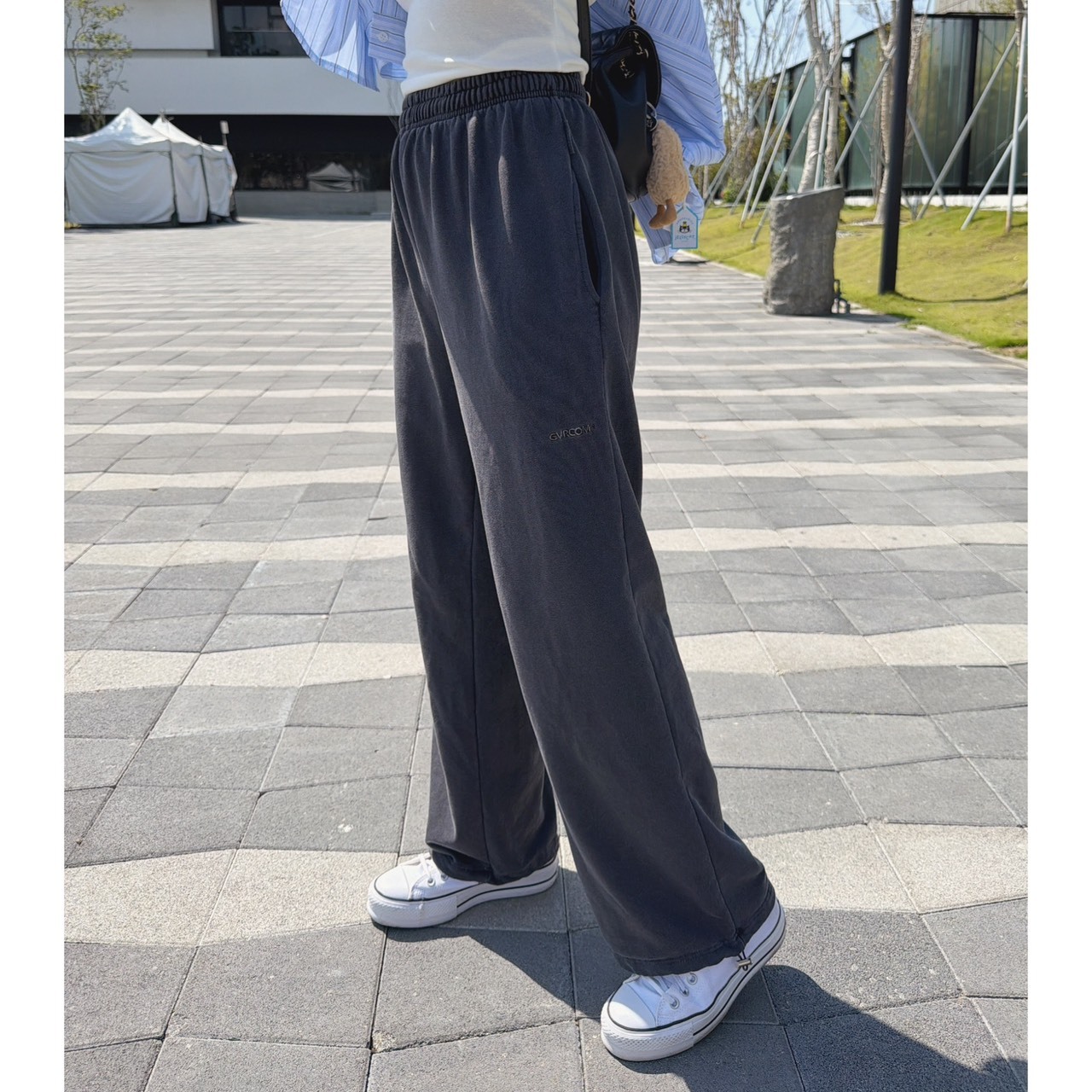 ［預購］🔥03.25春夏新品］💥闆娘連穿5天！！］🇰🇷正韓高腰抽繩鬆緊腰兩穿水洗棉褲（有口袋/可變縮口褲/兩色）