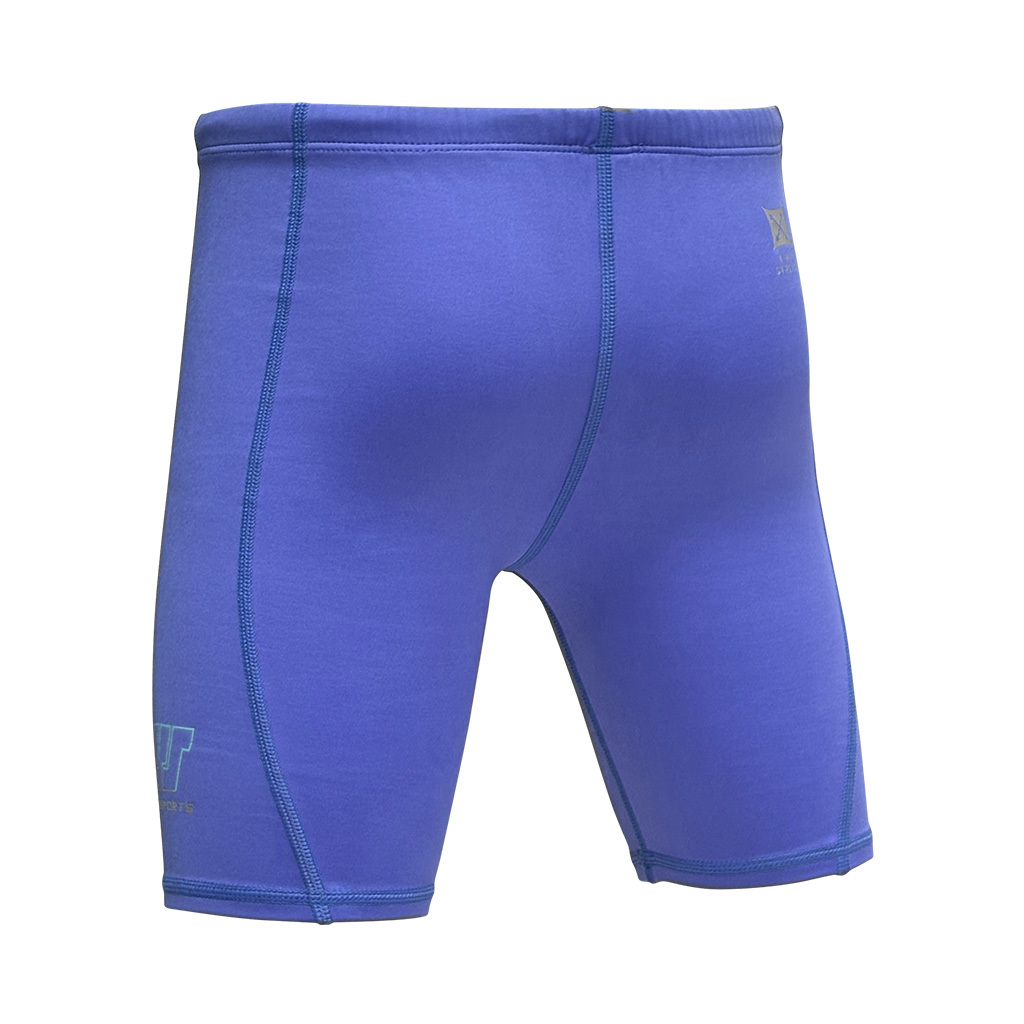 1mm 兒童四向拉伸抓毛游泳保暖短褲 - 藍