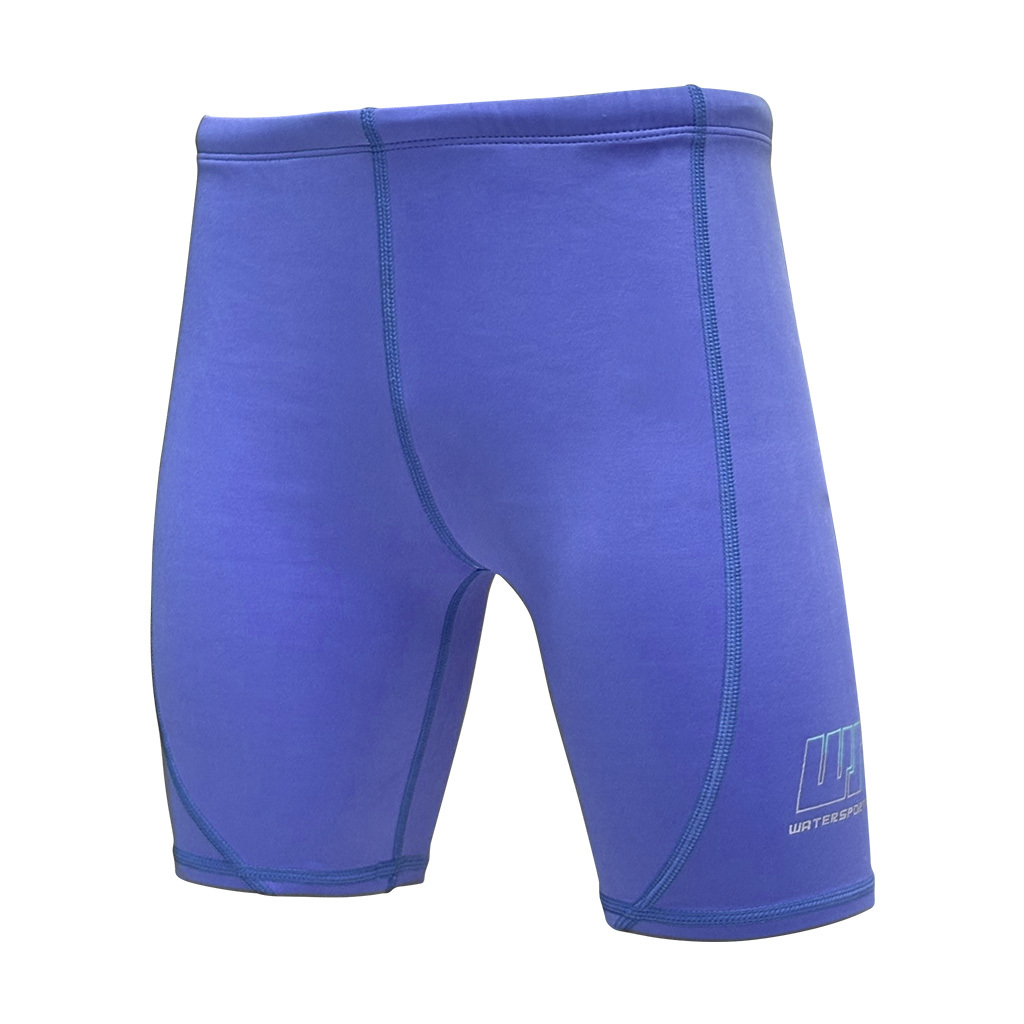 1mm 兒童四向拉伸抓毛游泳保暖短褲 - 藍