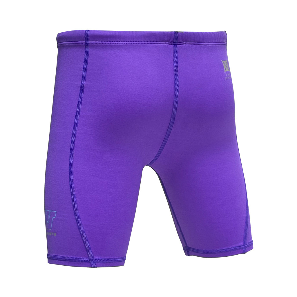 1mm 兒童四向拉伸抓毛游泳保暖短褲 - 紫