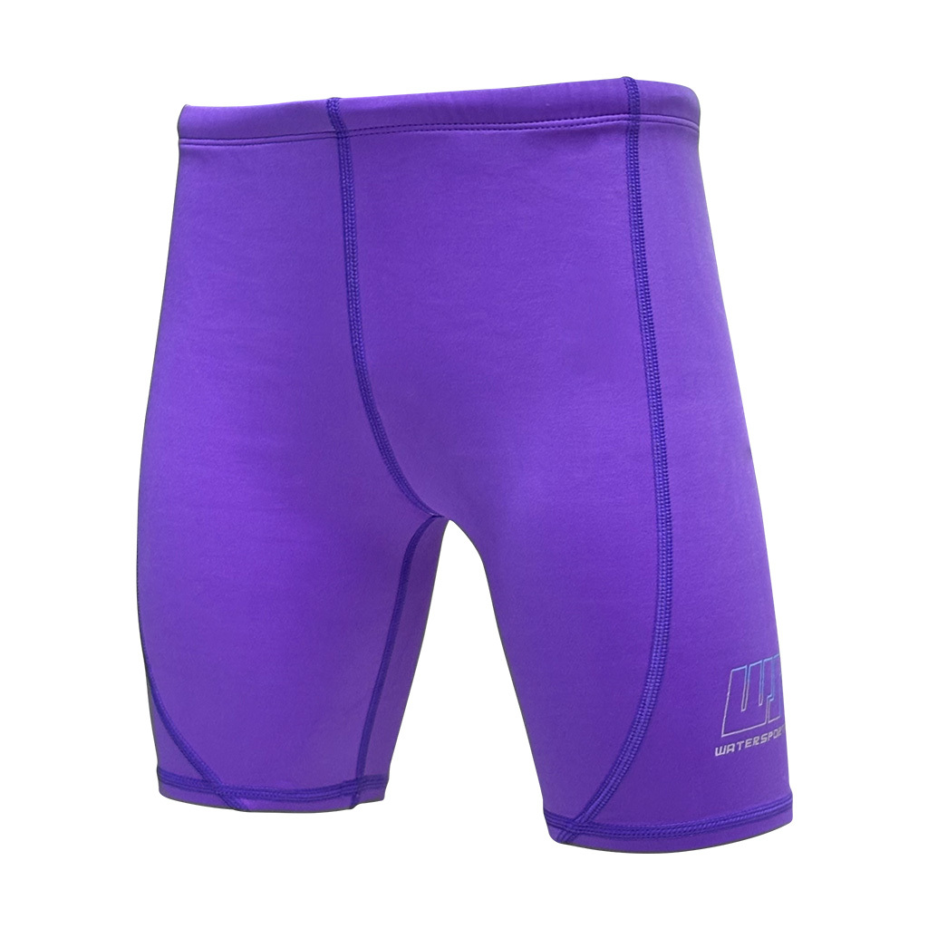 1mm 兒童四向拉伸抓毛游泳保暖短褲 - 紫