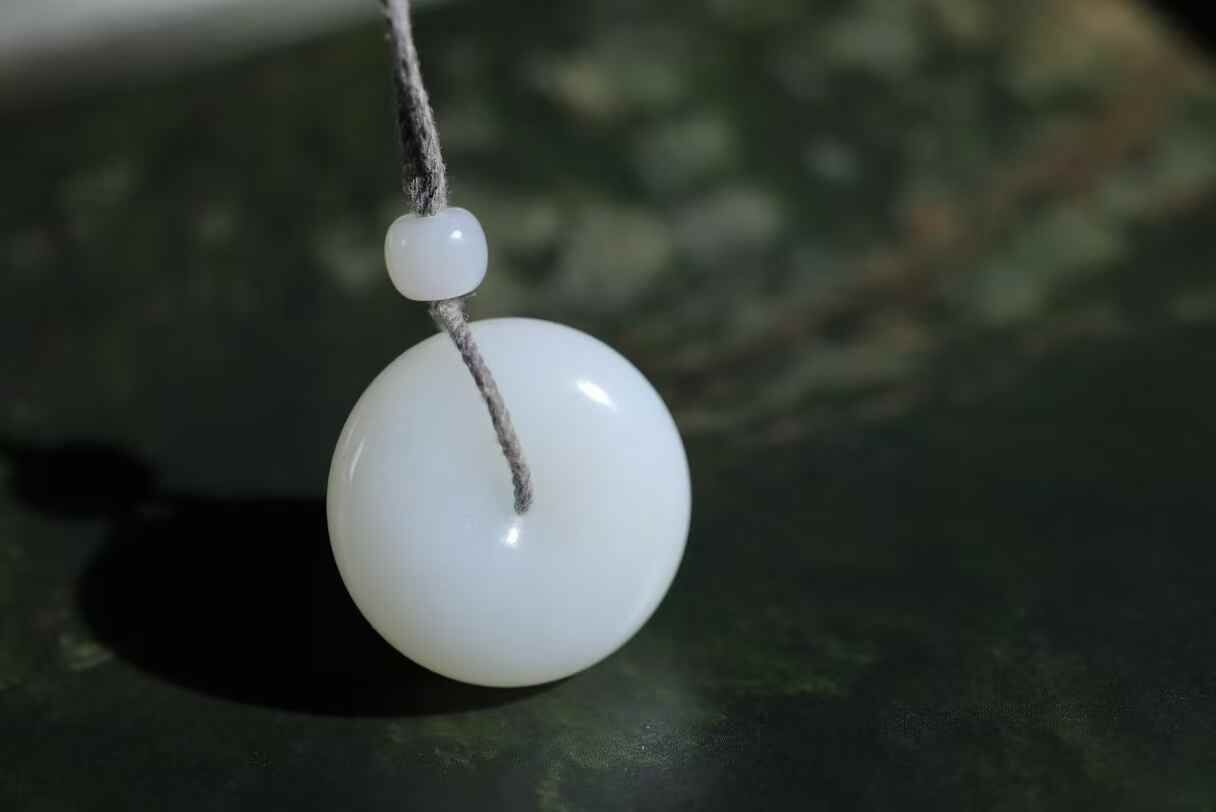 320742 和田玉羊脂白玉平安扣 (30mm直徑)