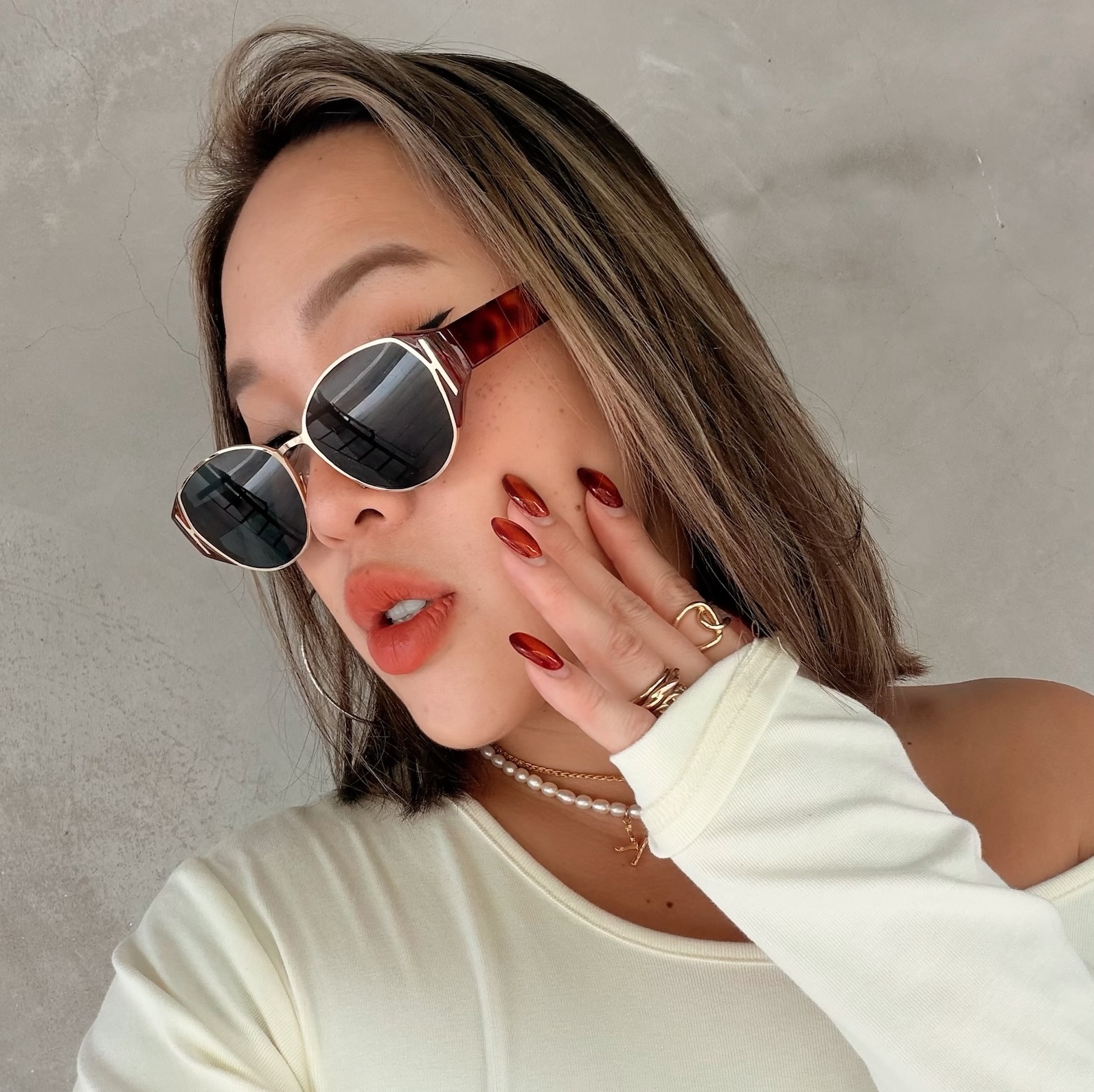 復古豹紋金色圓框墨鏡🐆