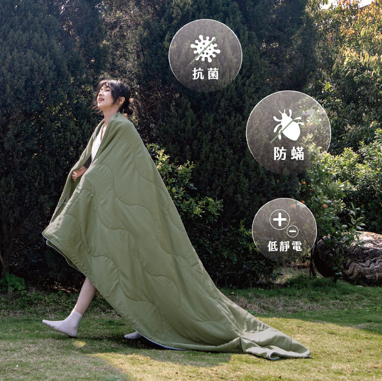 冰絲裸膚涼被抗菌防蟎低靜電功能圖