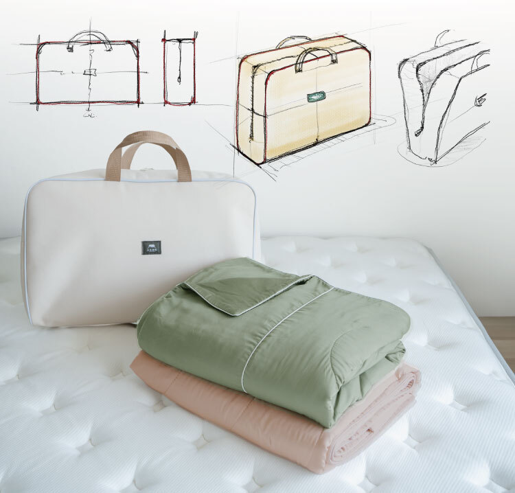 冰絲裸膚涼被專屬質感手提袋展示圖