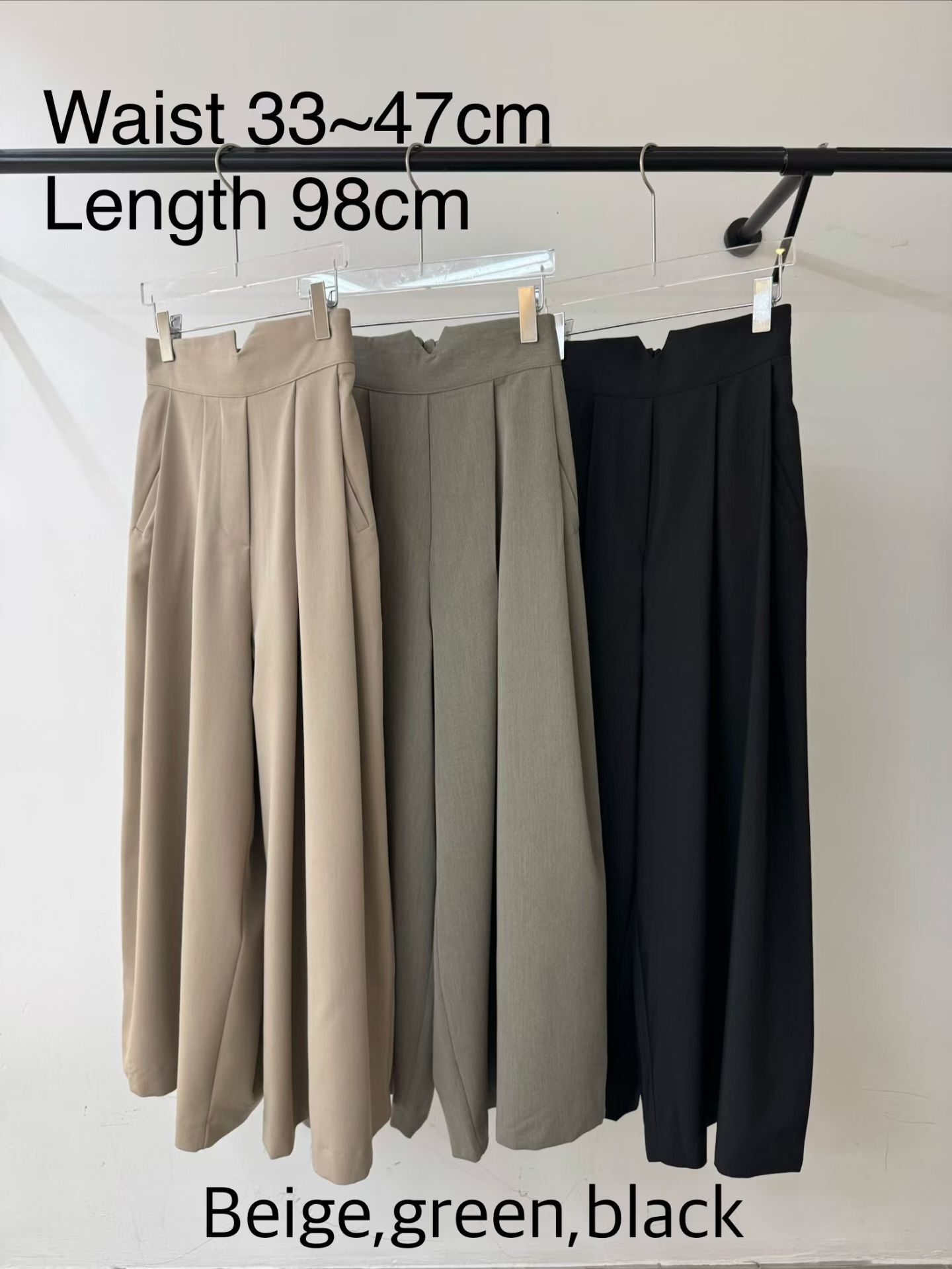 MG6011 百褶闊腿長裙褲