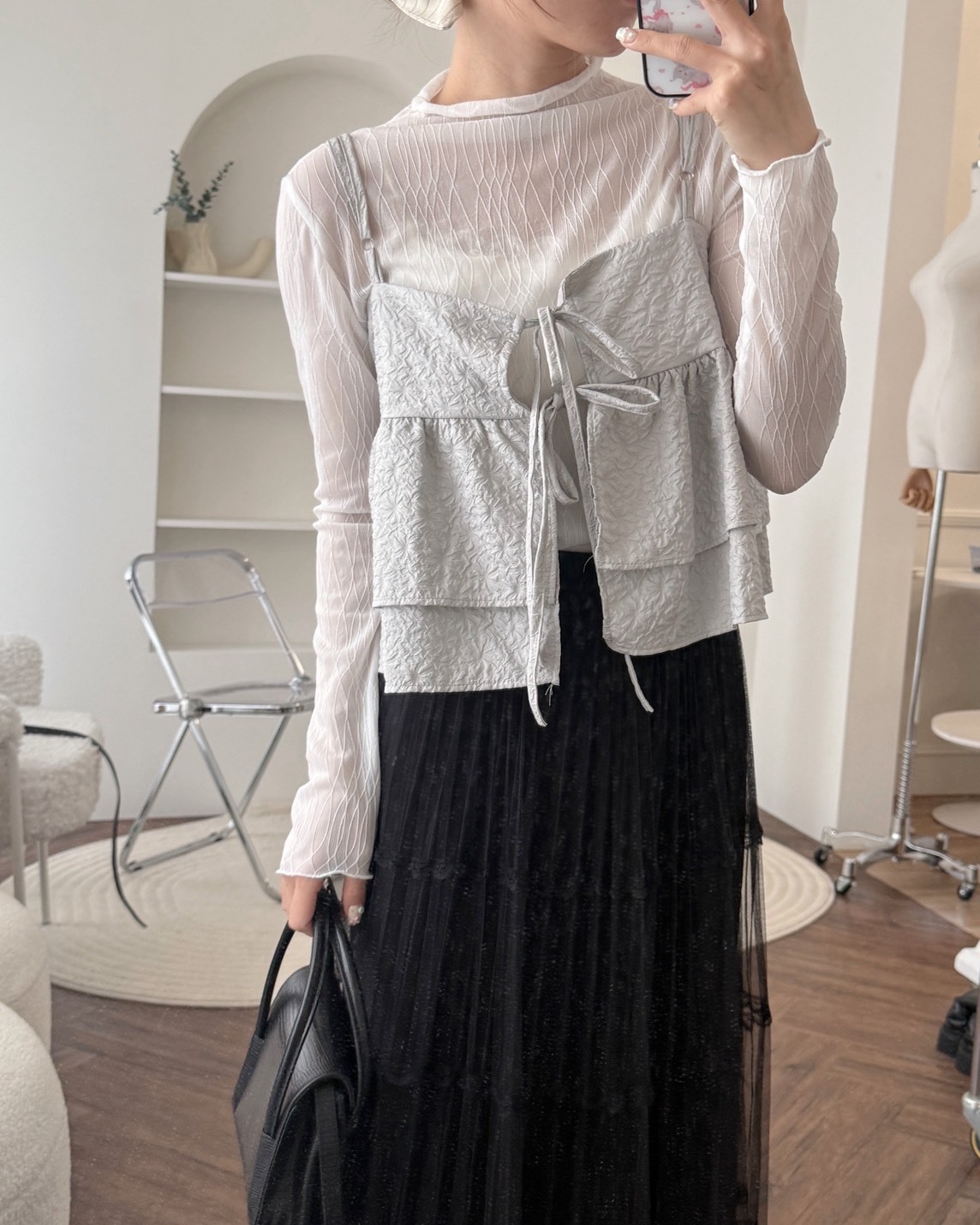 法朵Fado shop｜立體壓紋細肩背心 1705006 四色