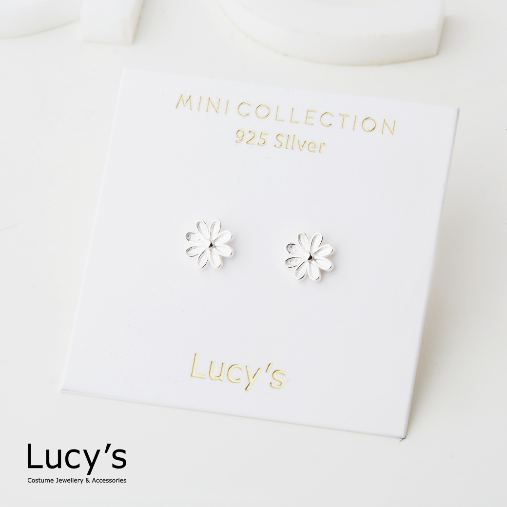 *925純銀〔輕銀系列〕花卉 耳環 (123916)