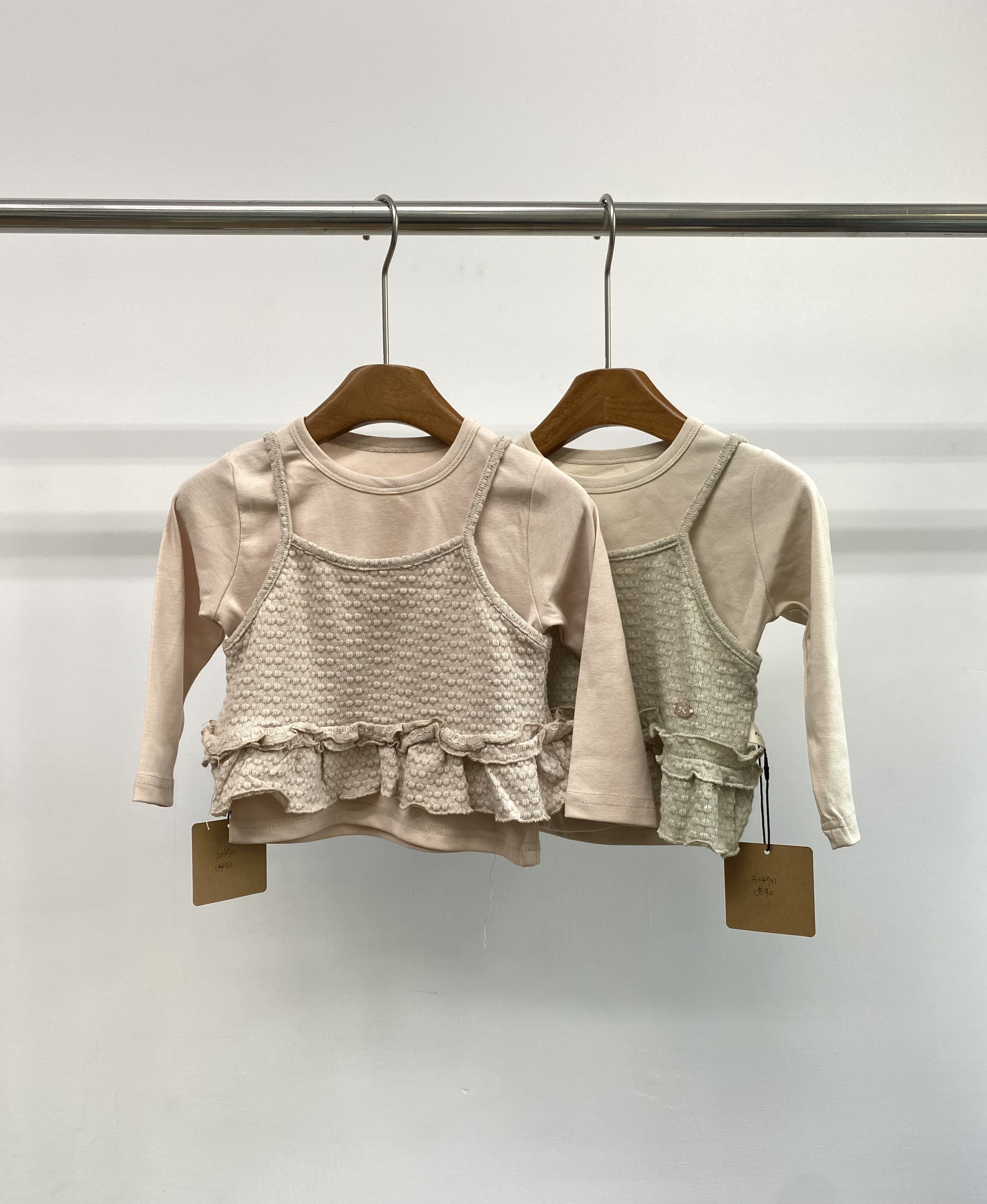 A04701花邊背心兩件式上衣