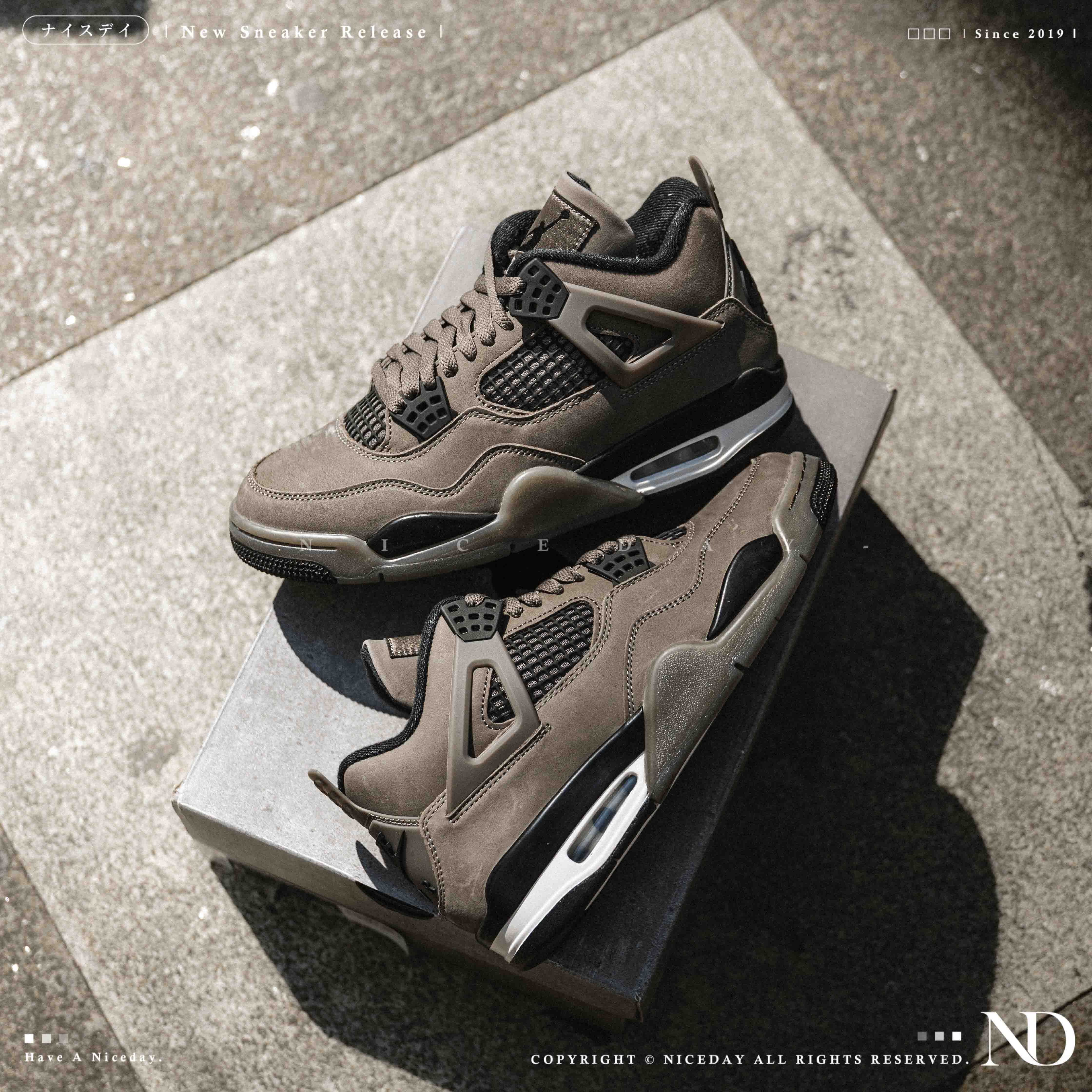 NICEDAY 現貨 Air Jordan 4 Stone Black 棕色 可可 摩卡 棕 復古 男鞋 FV5029-200