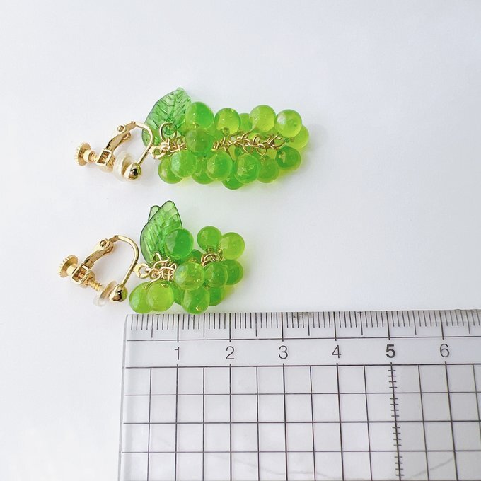 [saeringo] 麝香葡萄耳環 | 秋 | 耳夾 | NO.008