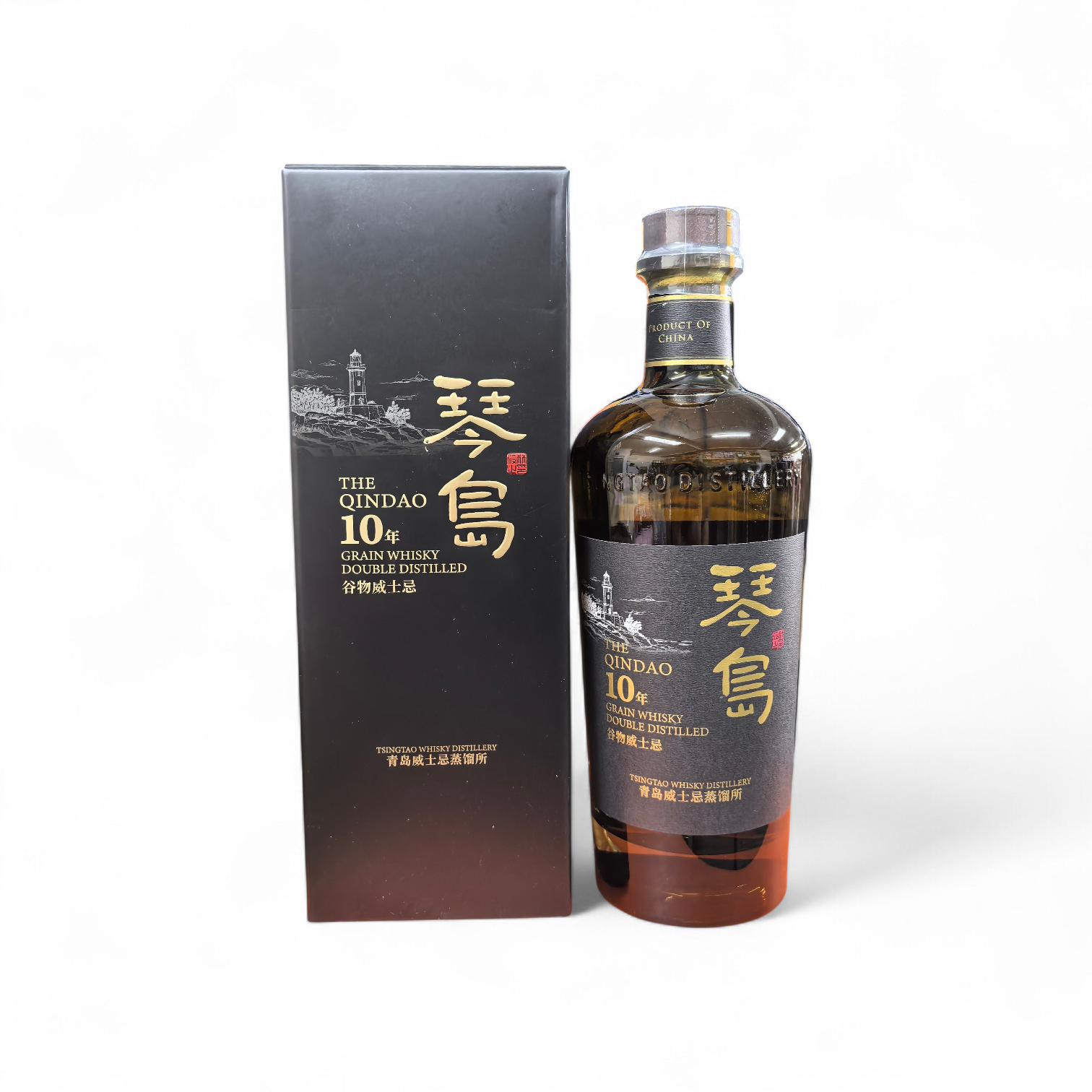 琴島10年 雙重蒸餾穀物 威士忌 (700ml) [禮盒裝]
