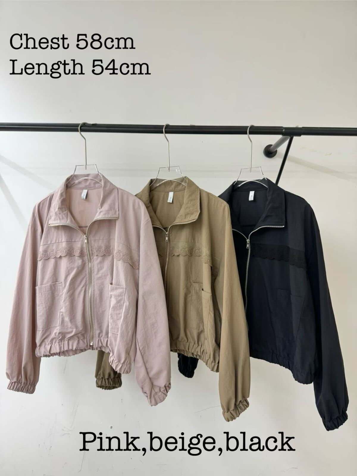 MG6027 拉鏈蕾絲運動外套