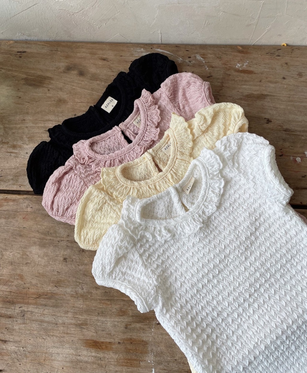 正韓夏azalea 四色泡泡棉花糖上衣