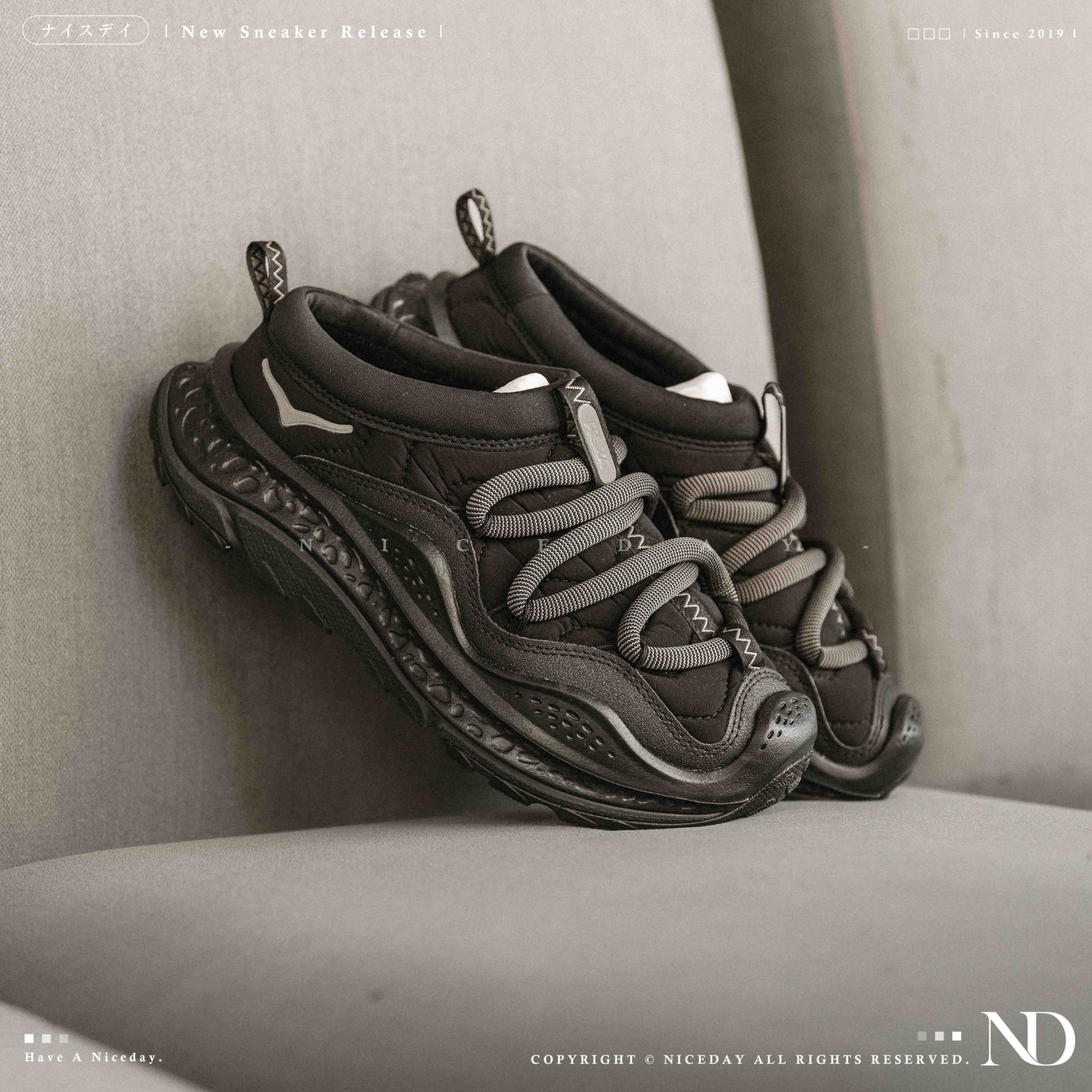 NICEDAY 代購 HOKA ONE ONE Ora Primo 黑 黑色 包頭 拖鞋 厚底 舒適 1141570-BBLC