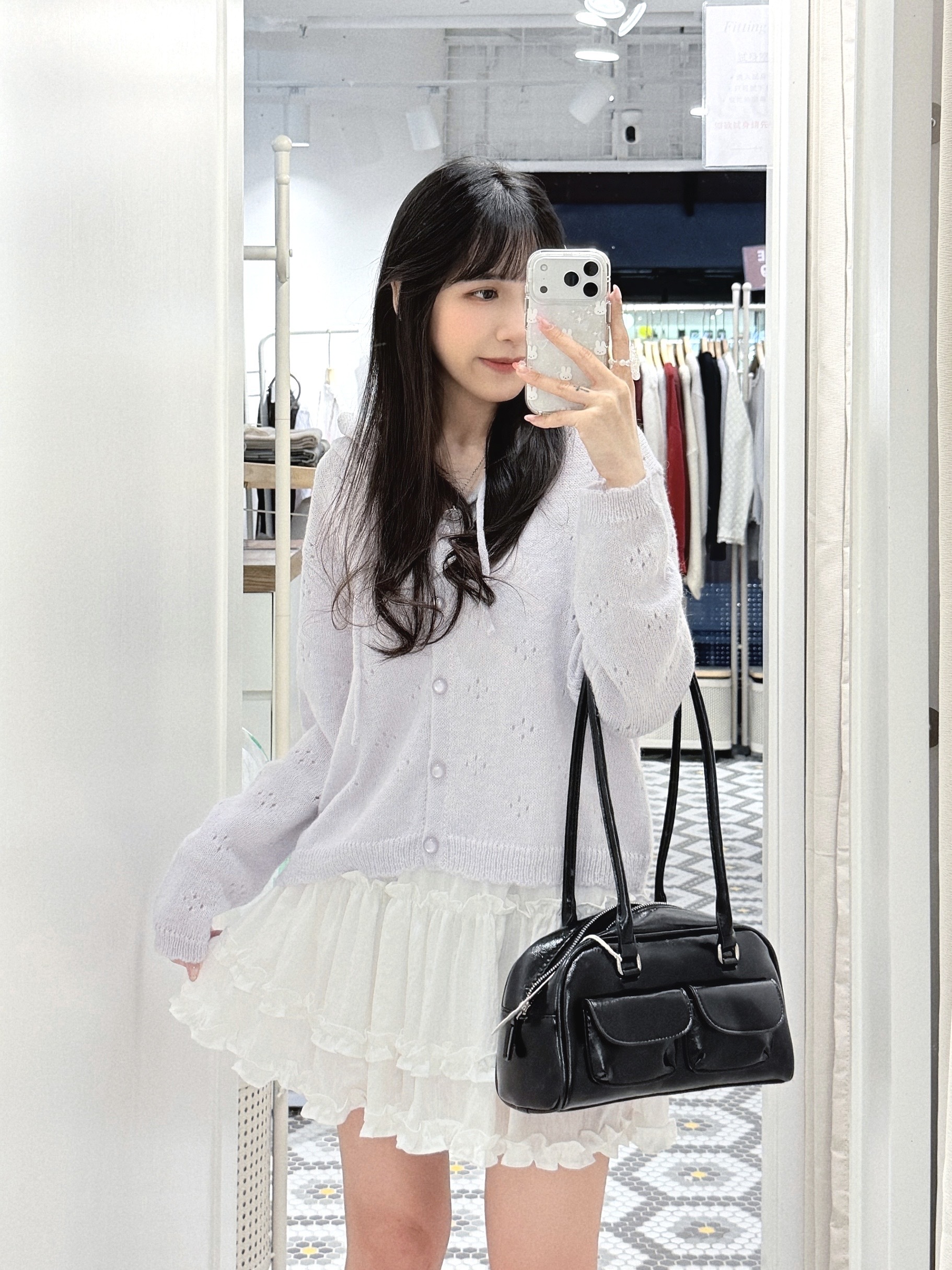 D0533｜田園感‧₊˚ ⛲️ 3小束ruffle蛋糕短裙