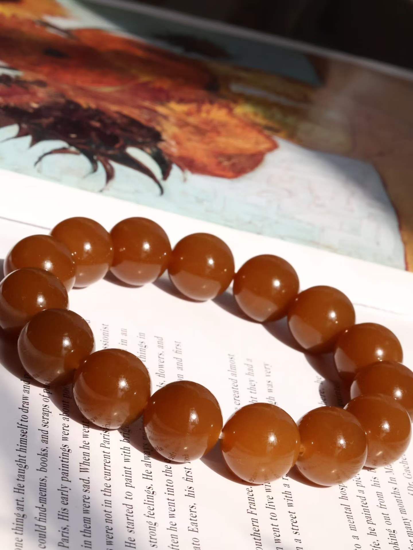 320751 和田玉紅糖手串 (14mm直徑)