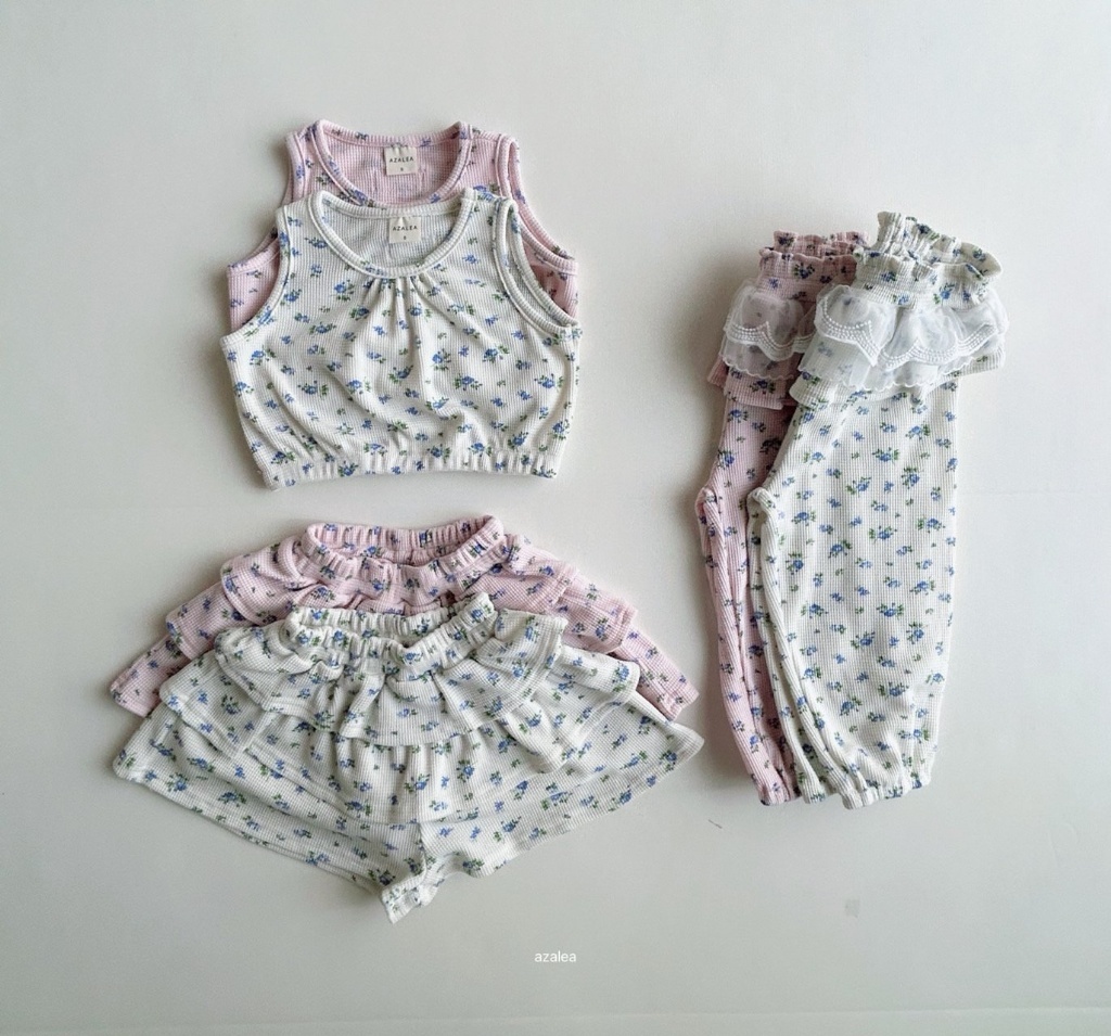 正韓夏azalea 兩色碎花疊穿背心