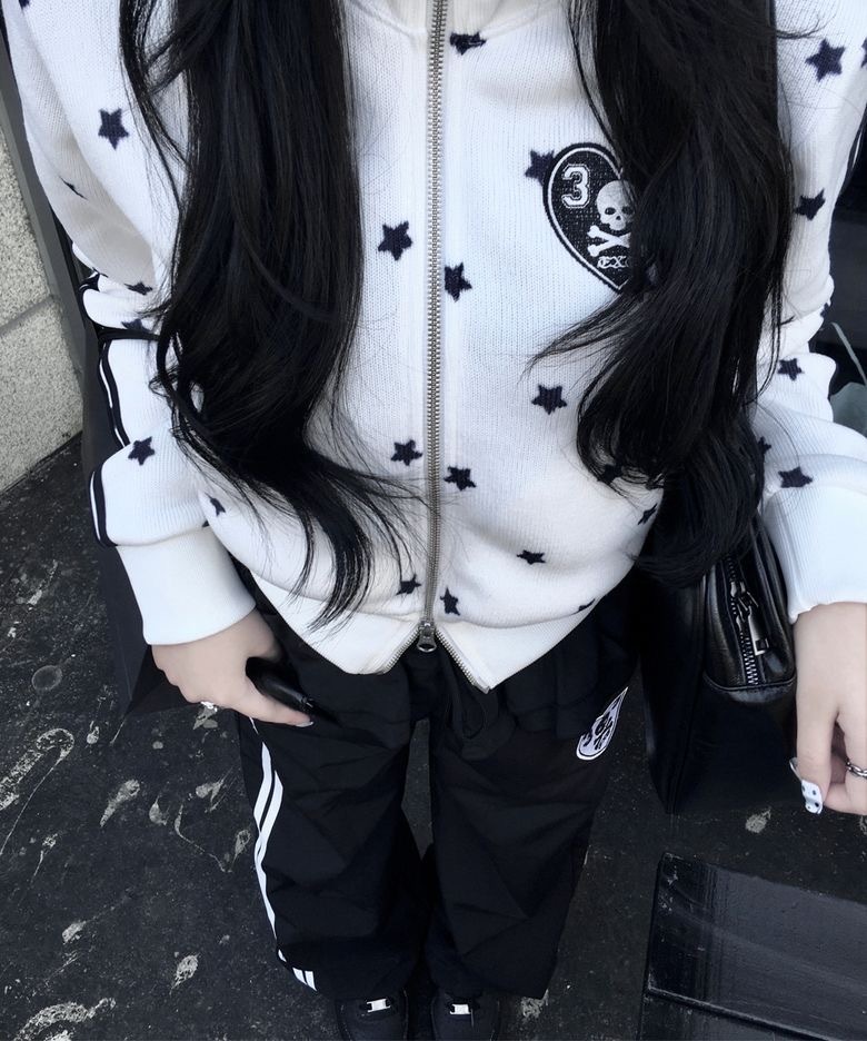 【預購】韓國代購 SETUP-EXE aespa Karina 卡寶 實著 同款 Star Sporty Zip-up 星星 星點 外套 三色