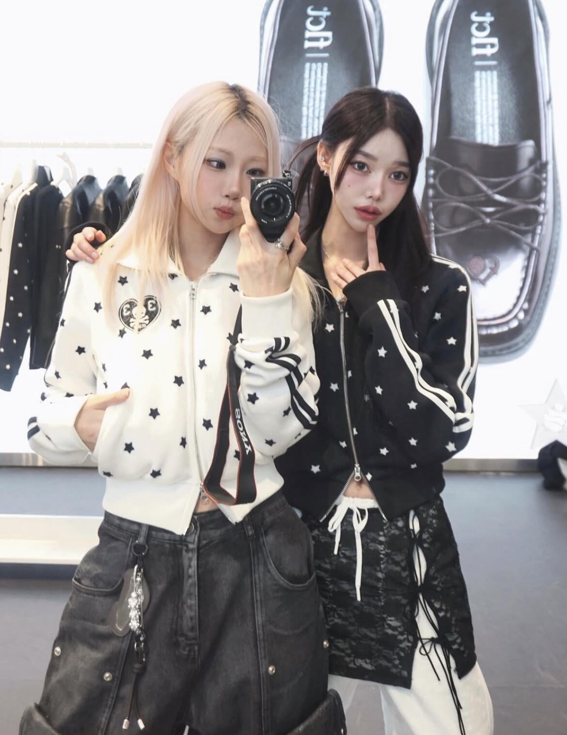 【預購】韓國代購 SETUP-EXE aespa Karina 卡寶 實著 同款 Star Sporty Zip-up 星星 星點 外套 三色