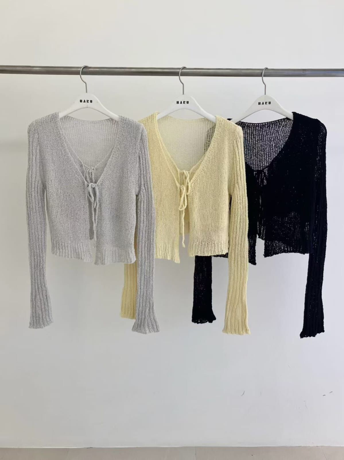 HU6006 薄針織長袖外套