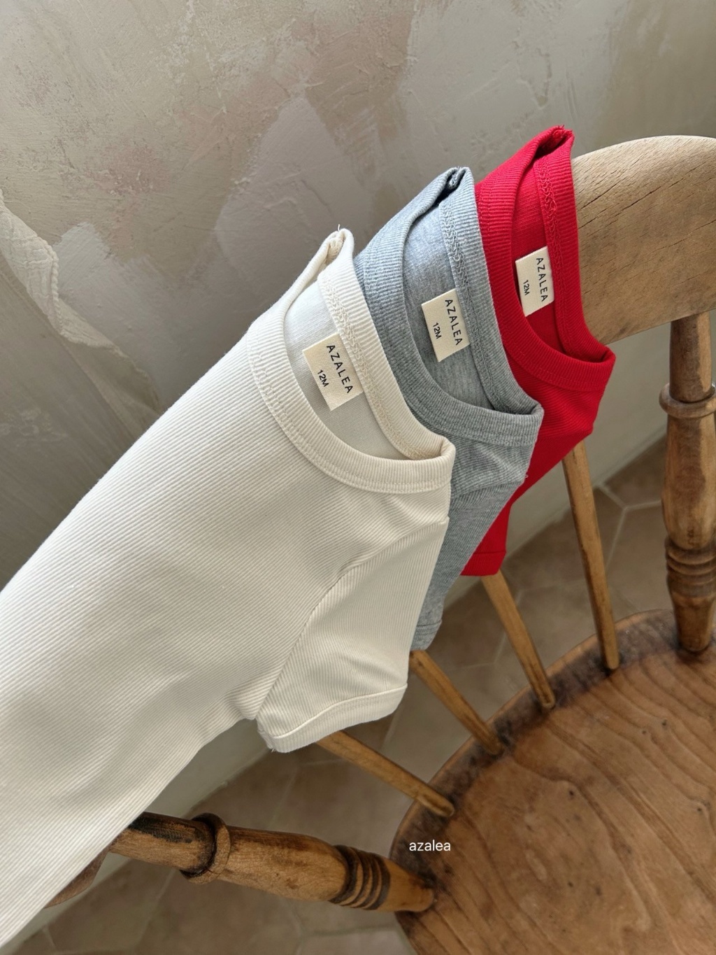 正韓夏azalea 嫩嬰/小童三色日常修身上衣