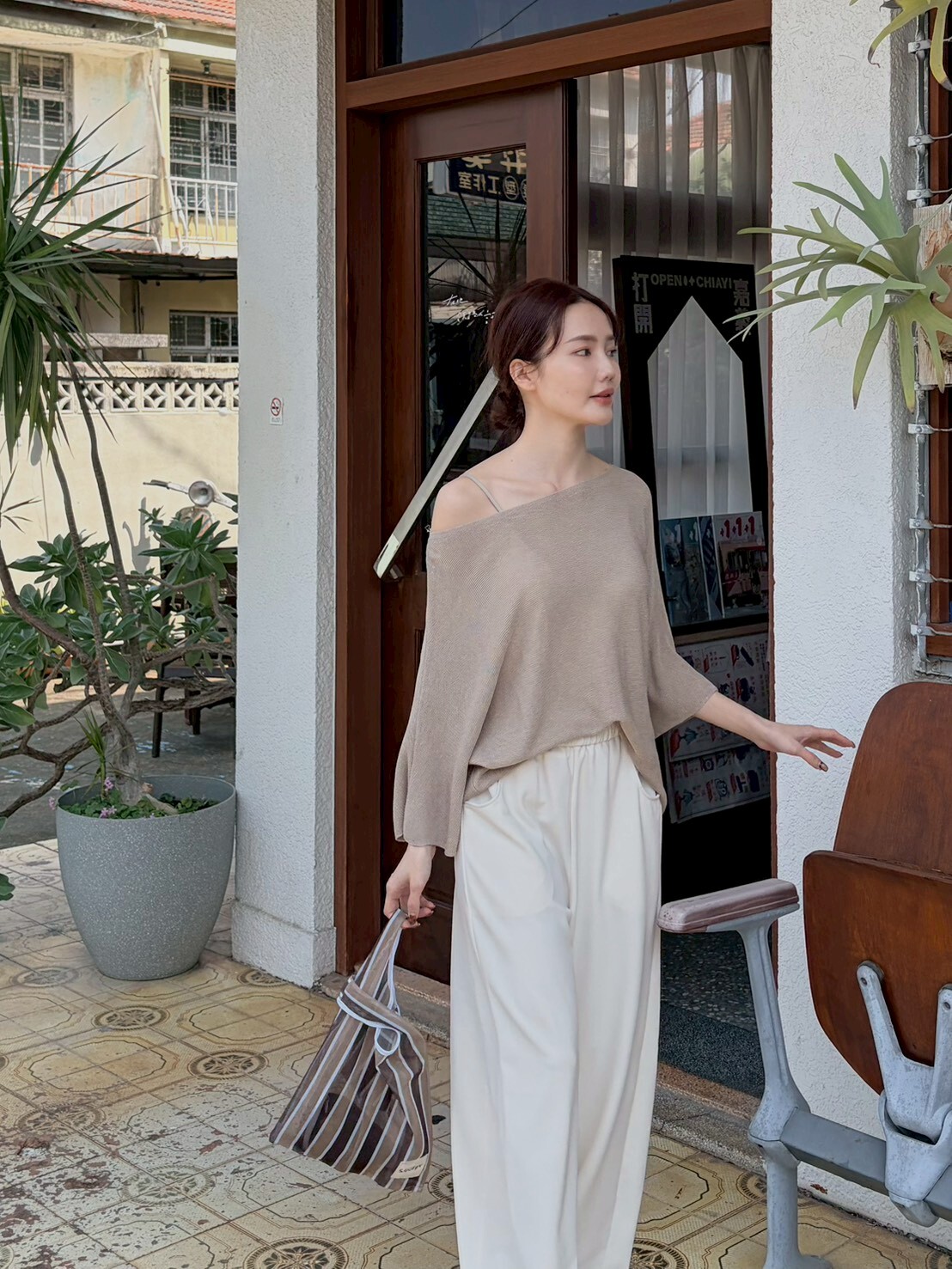 涼紗連袖上衣2520Y01