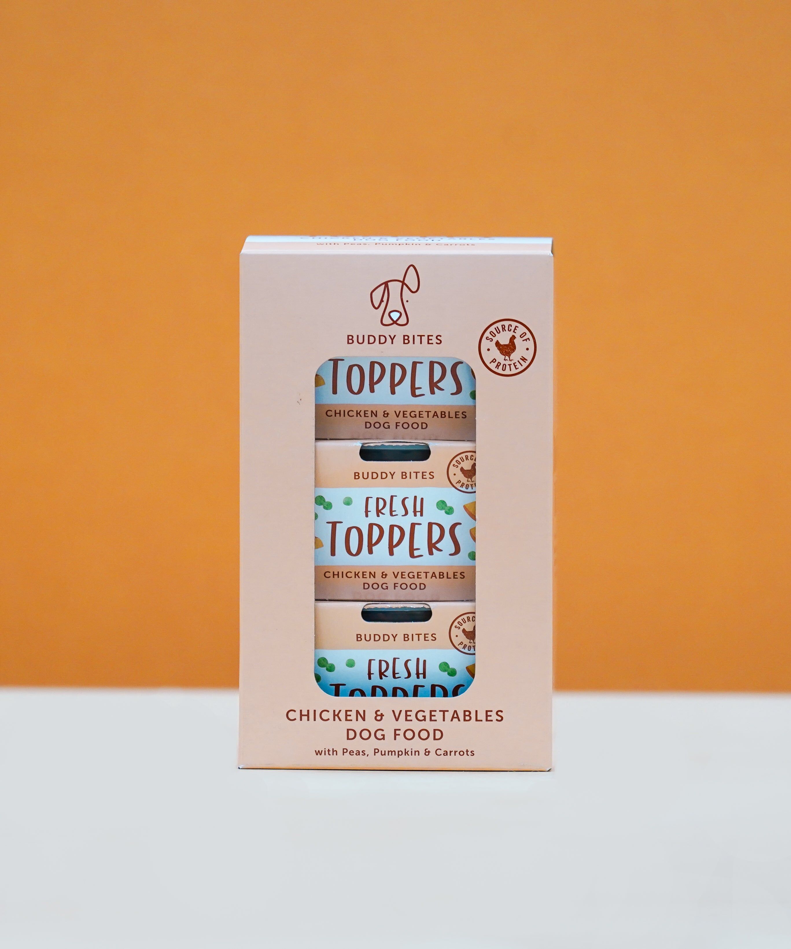 Buddy Bites 雞肉蔬菜濕伴糧 80g x3 (盒)