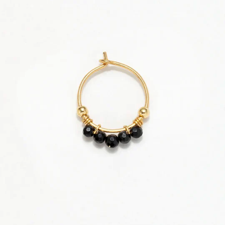 1YA0326-176 [YAY PARIS] Priya Mini Hoop Earrings Spinel Laminated Gold #23AHC-301padept136 (EU)