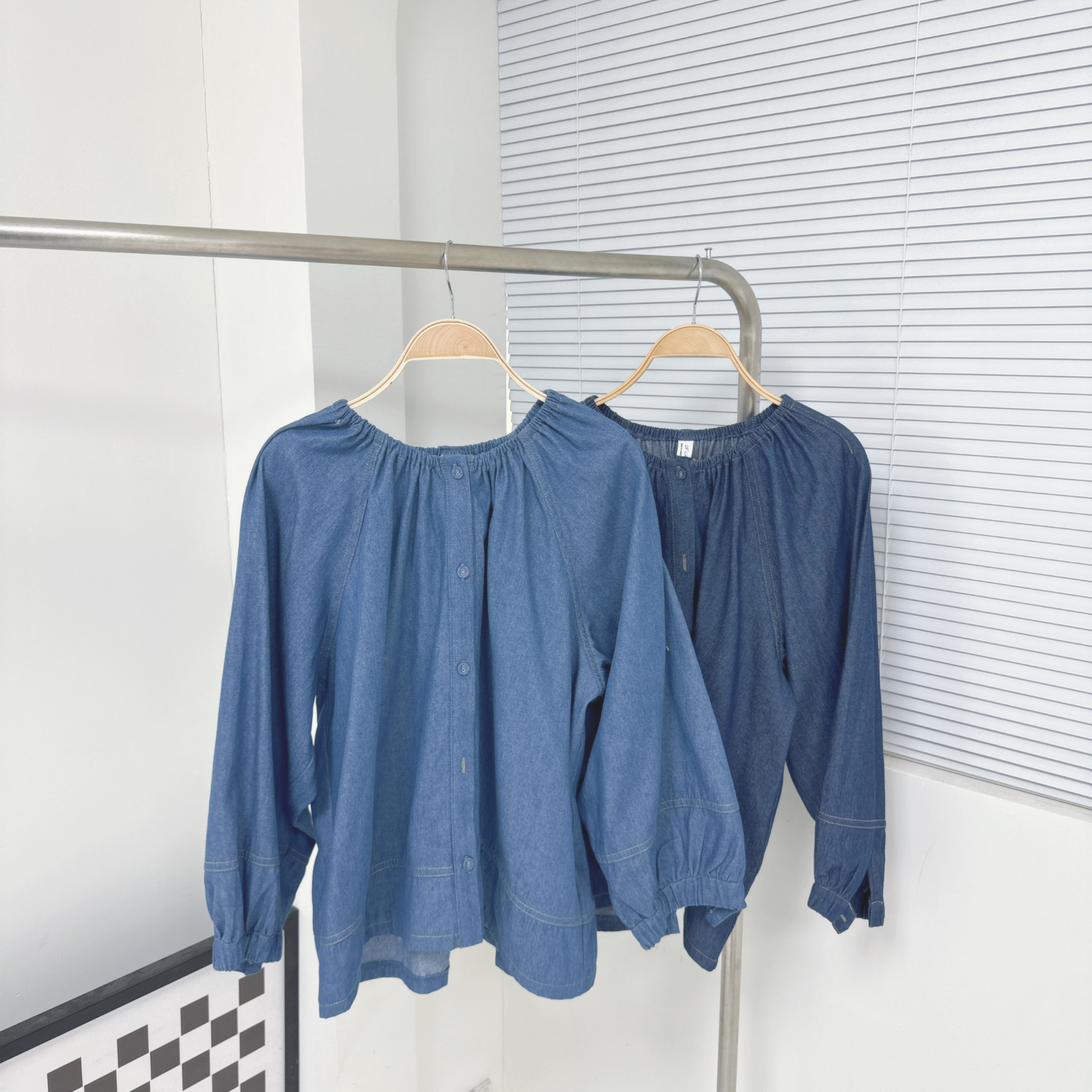 【廠家制】後蝴蝶結牛仔TOP (H5-H6)