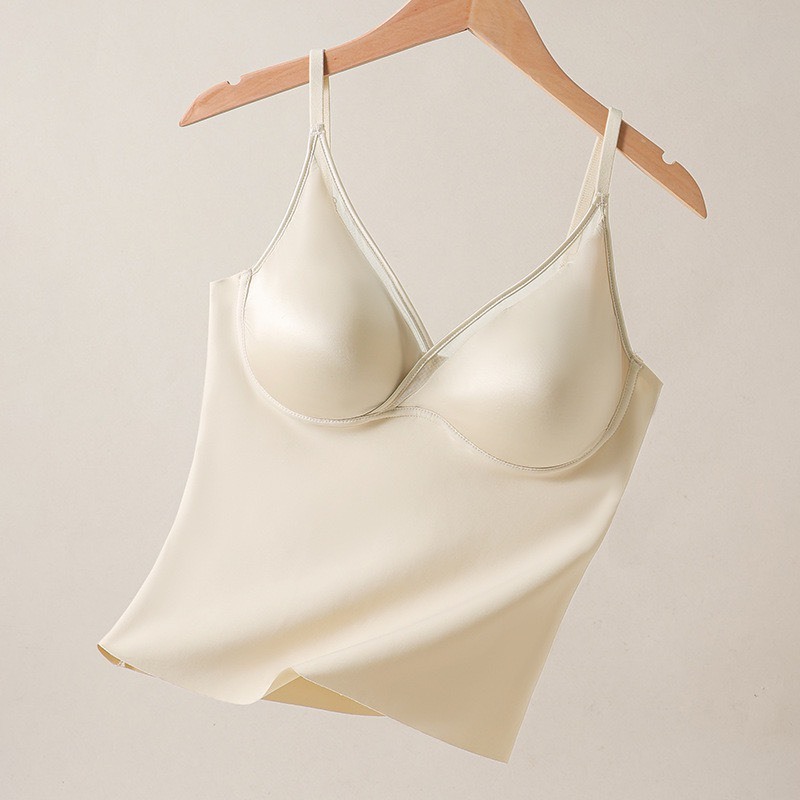 No.82 莫代爾蠶絲緞面V領背心