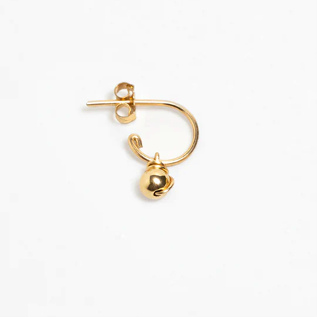 1YA0326-178 [YAY PARIS] Stella Mini Hoop Earrings Laminated Gold #24AHC-301pden100 (EU)
