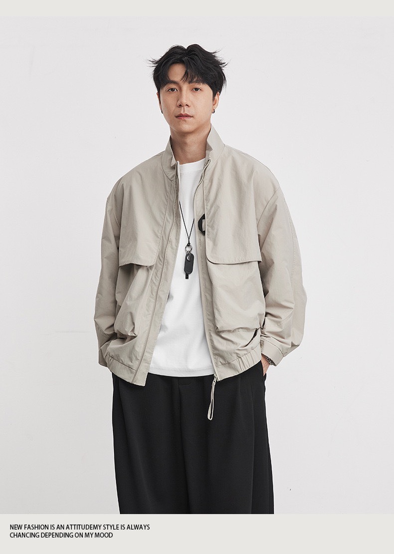 No.4159 男款日系雙口袋工裝夾克