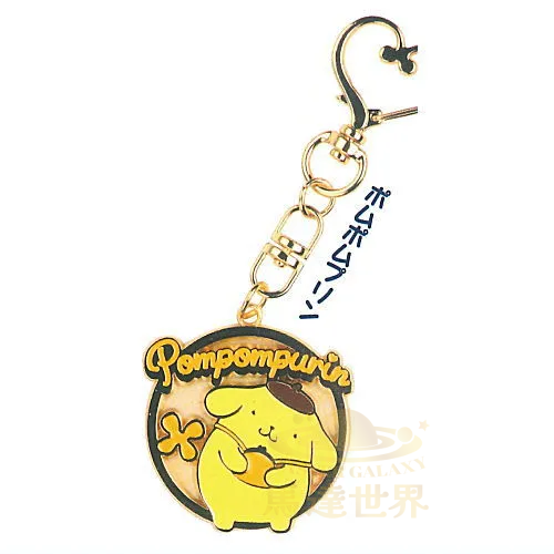 IP4 扭蛋-三麗鷗角色閃亮透明金屬吊墜-Pompompurin