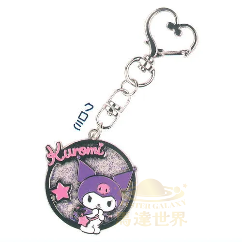 IP4 扭蛋-三麗鷗角色閃亮透明金屬吊墜- Kuromi