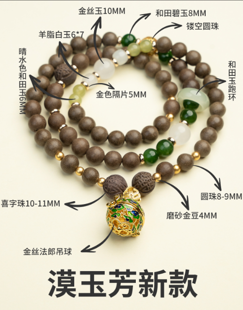 设计款 - 漠玉芳 (三圈/項鏈)-M