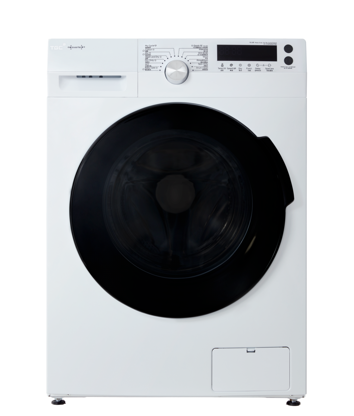 💥New💥 TGC     TWD860‧8/6公斤/1400轉‧變頻蒸氣2合1‧前置式洗衣乾衣機‧香港行貨,原廠3年全機及5年摩打保養‧