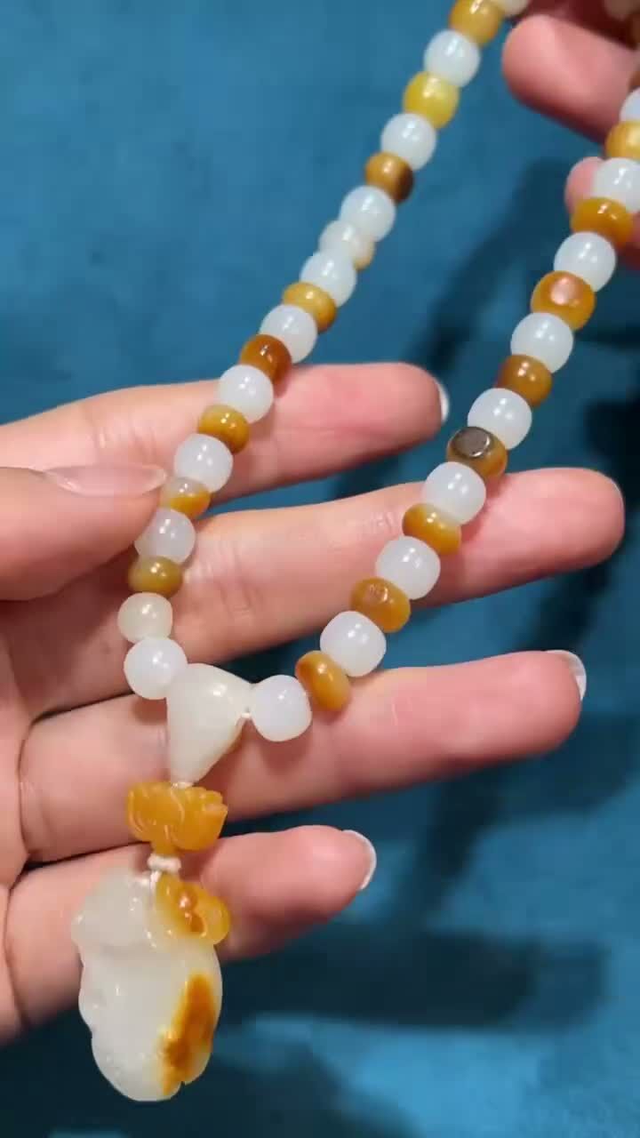 和田玉籽料黃沁手持 (6-9.3mm直徑),天然和田玉軟玉