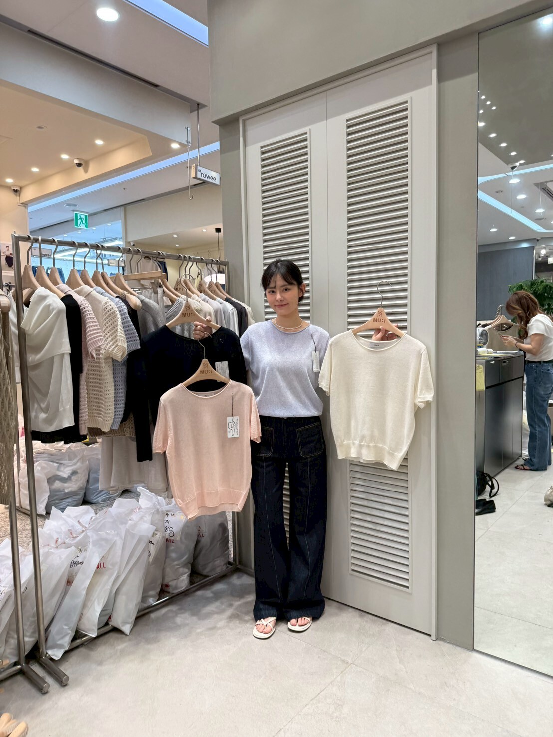 MU6029 糖果中長袖織紋上衣