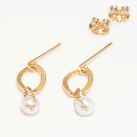 1YA0326-181 [YAY PARIS] Ariane Chips Cultured Pearl Laminated Gold #300pdche101 (EU)