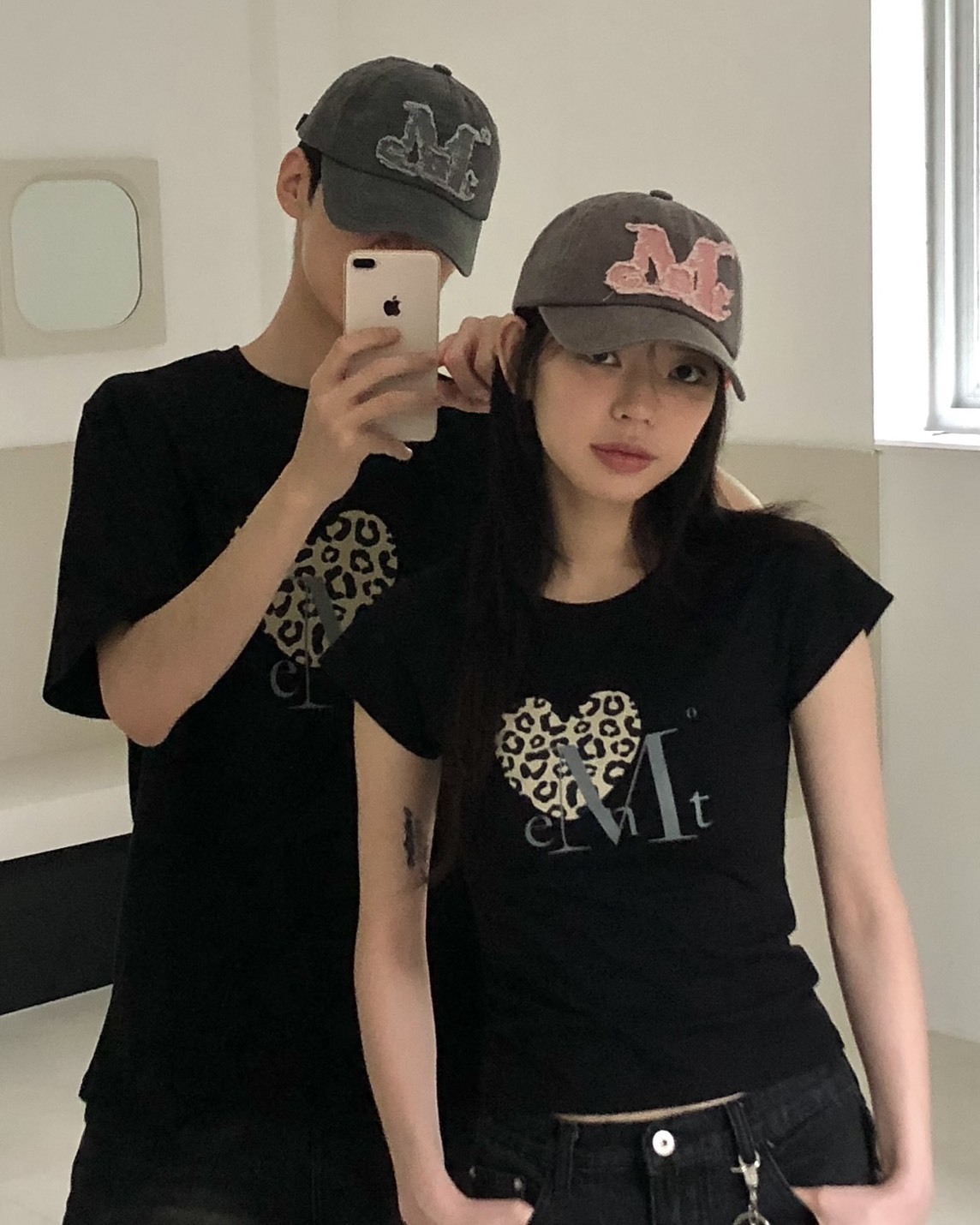 <情侶一起穿>Mucent 塞拉利奧德 印花 豹紋 愛心 短袖 2色