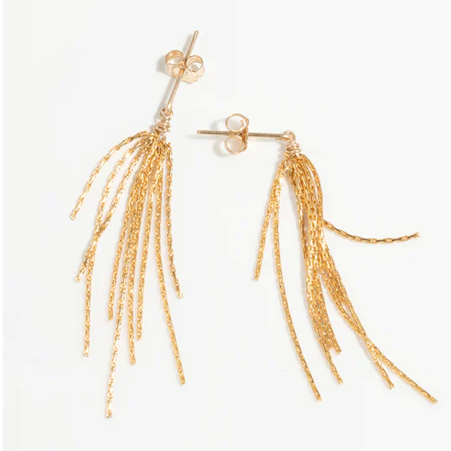 1YA0326-182 [YAY PARIS] Leila Flea Earrings Laminated Gold #300frpo100 (EU)