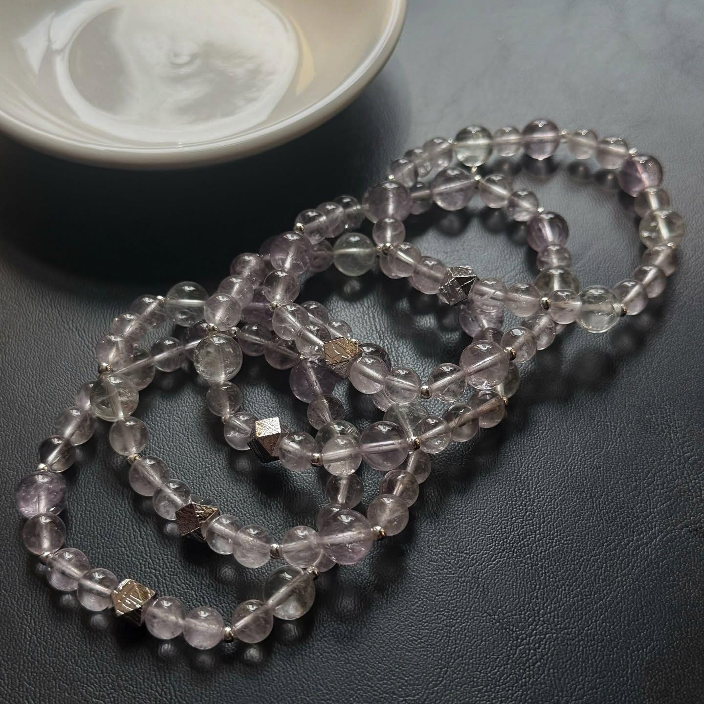 [原石] 鐵隕石 / 天鐵 925銀隔珠 原石設計款 水晶手串