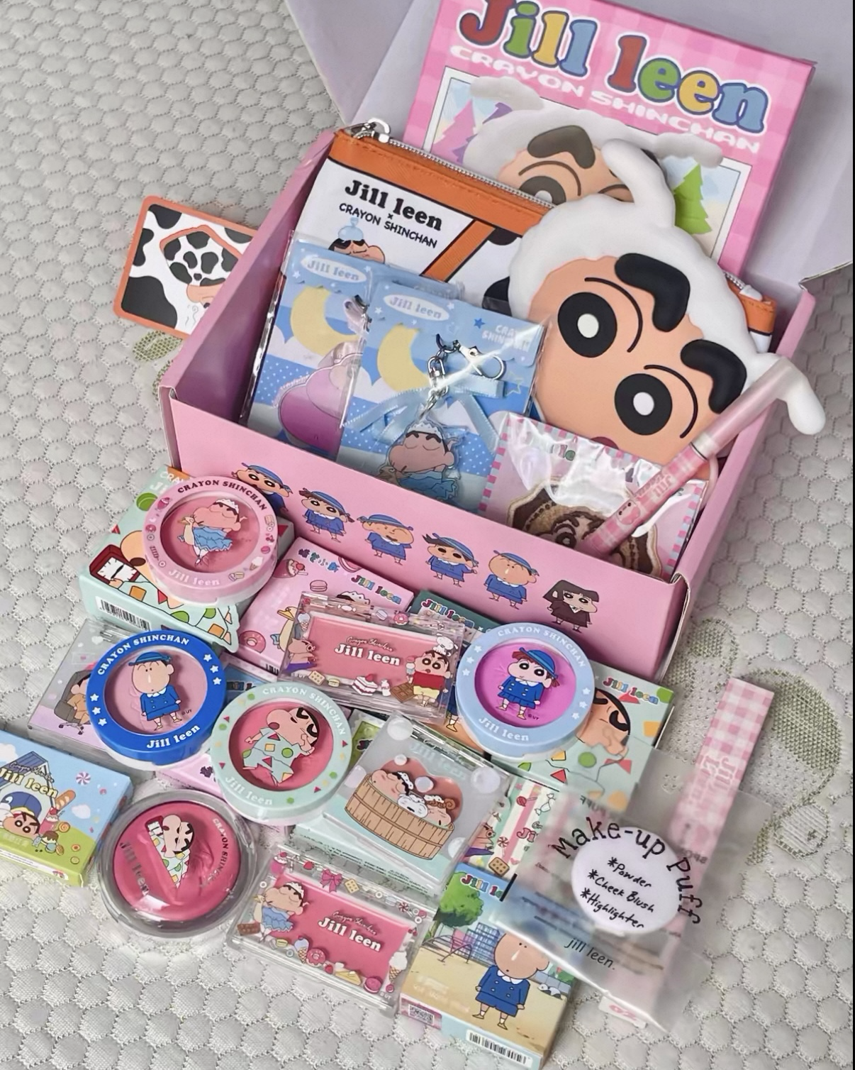 <正版授權>JILL LEEN x 蠟筆小新 聯名禮盒 腮紅 護唇膏 唇釉 散粉