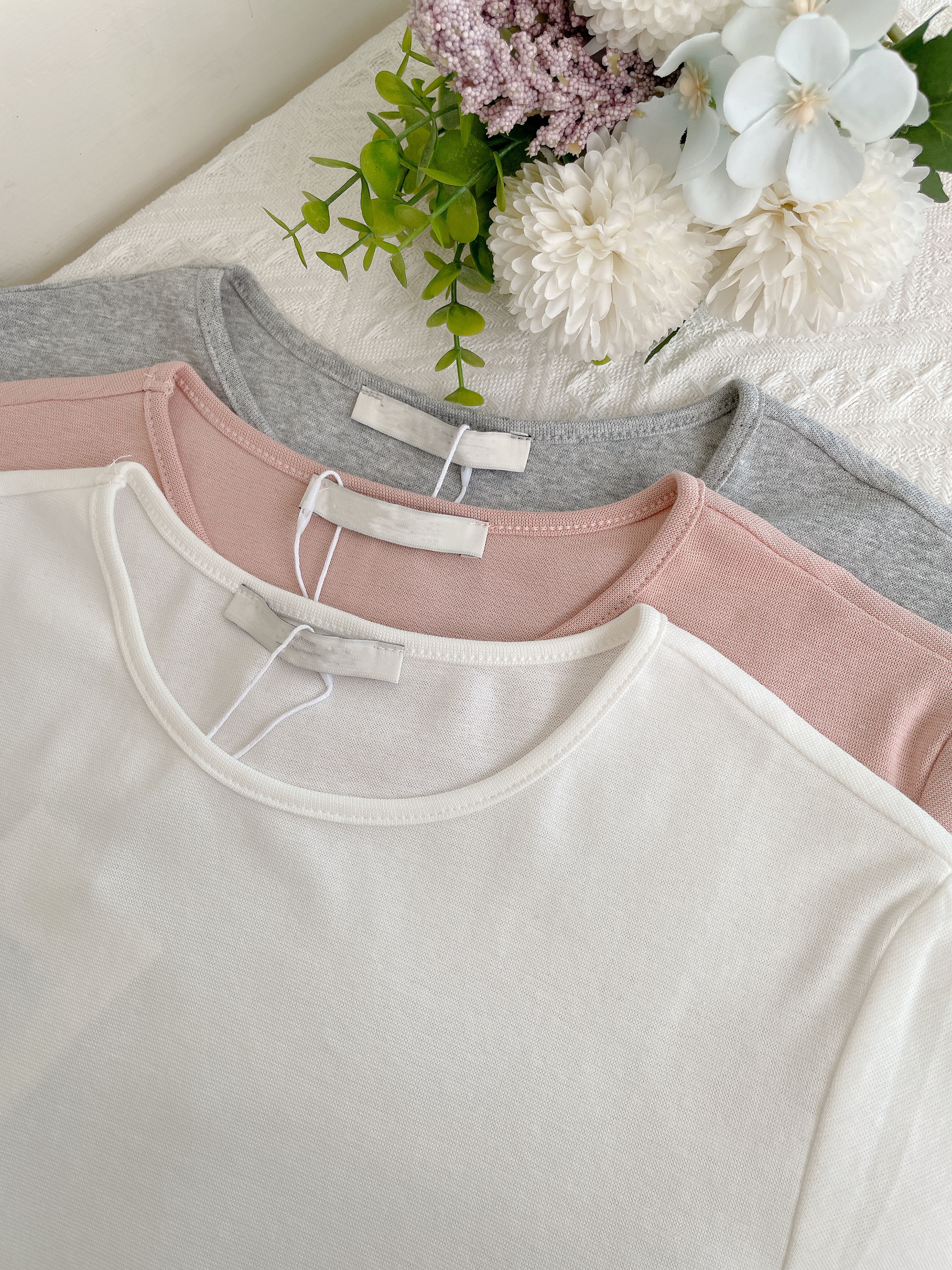 字母刺繡短版舒服T 3色