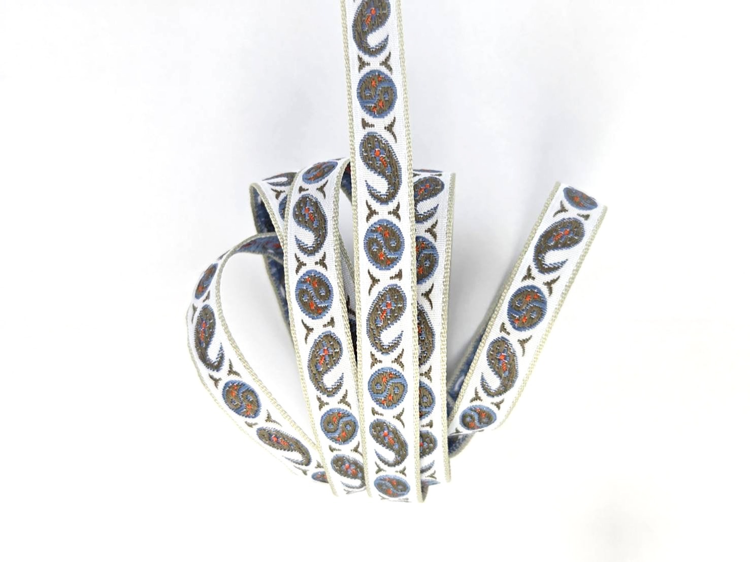 19世界貴族花紋_10mm提花刺繡緞帶