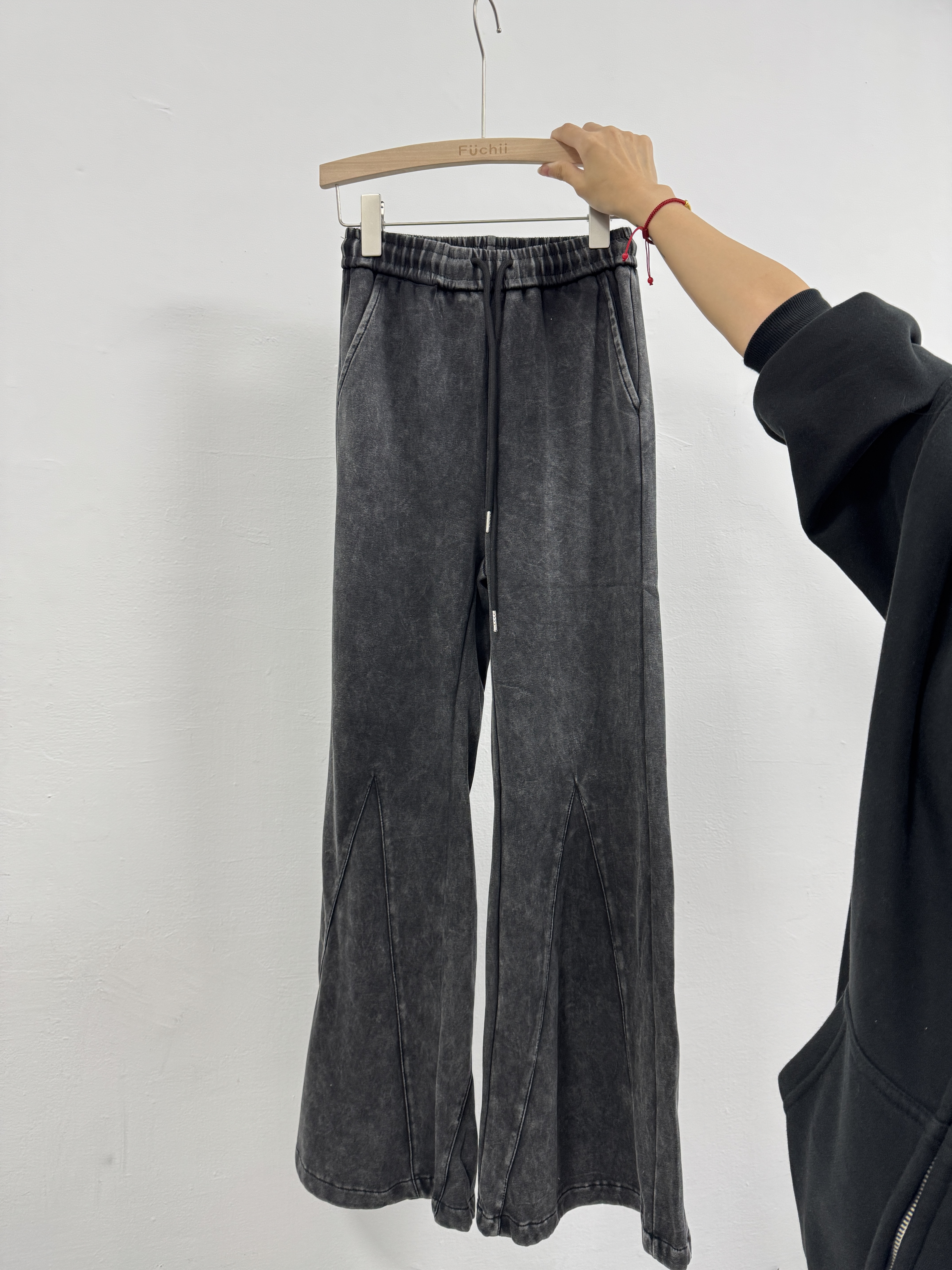 NEW 水洗喇叭棉褲