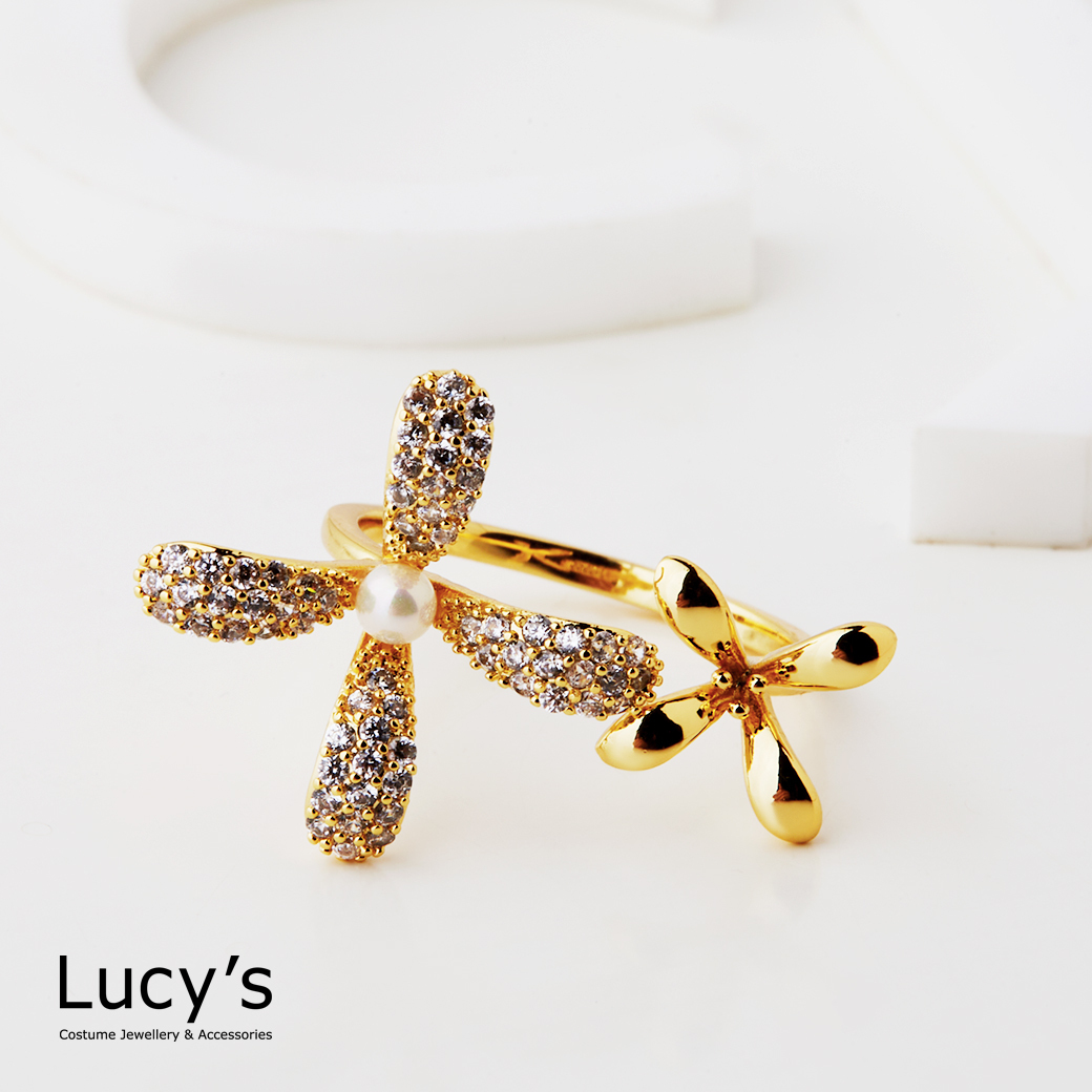 綻放花影 開口戒 (二色) (125615/125616)