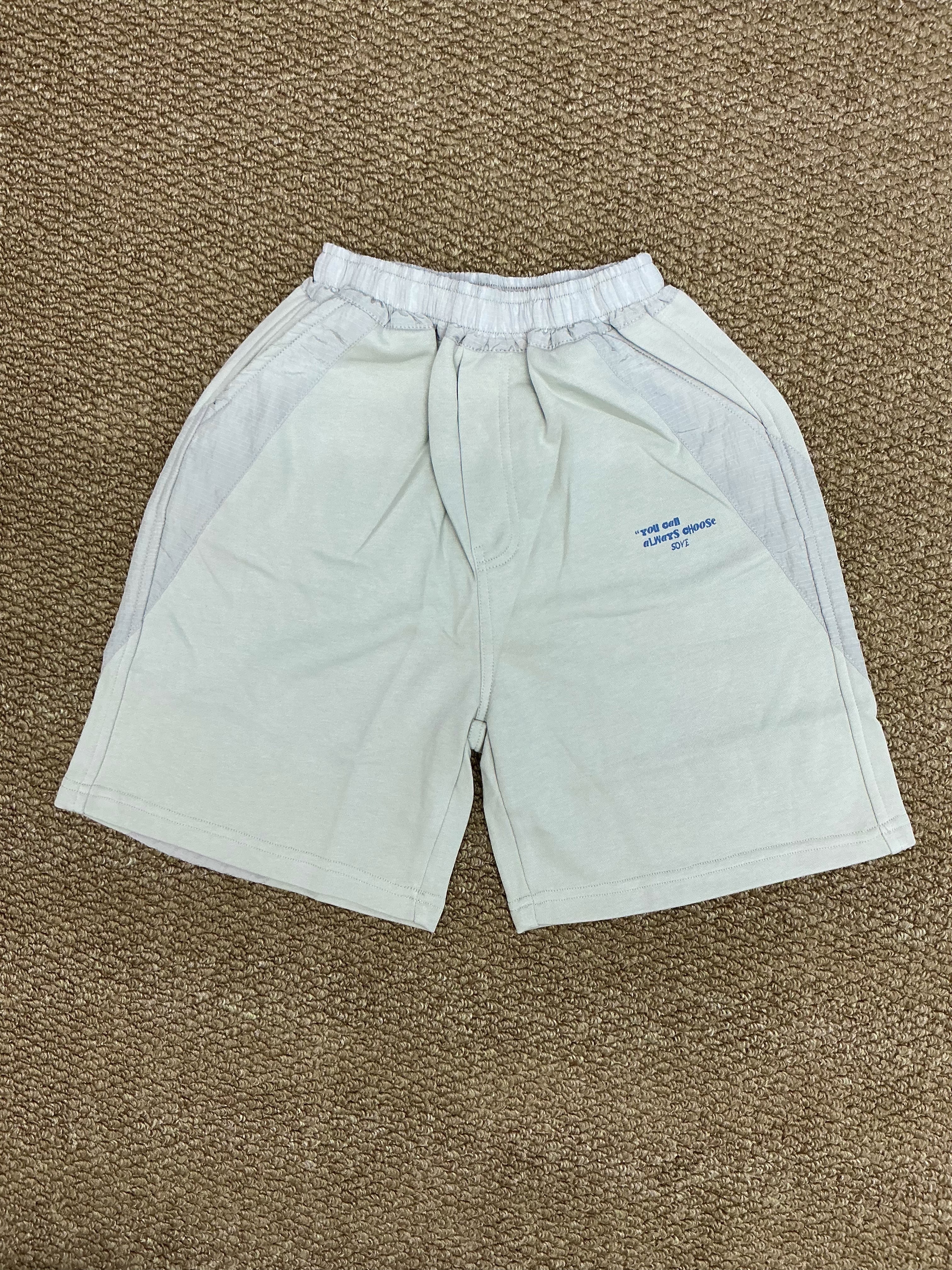 A04724設計師品牌拼接設計短褲